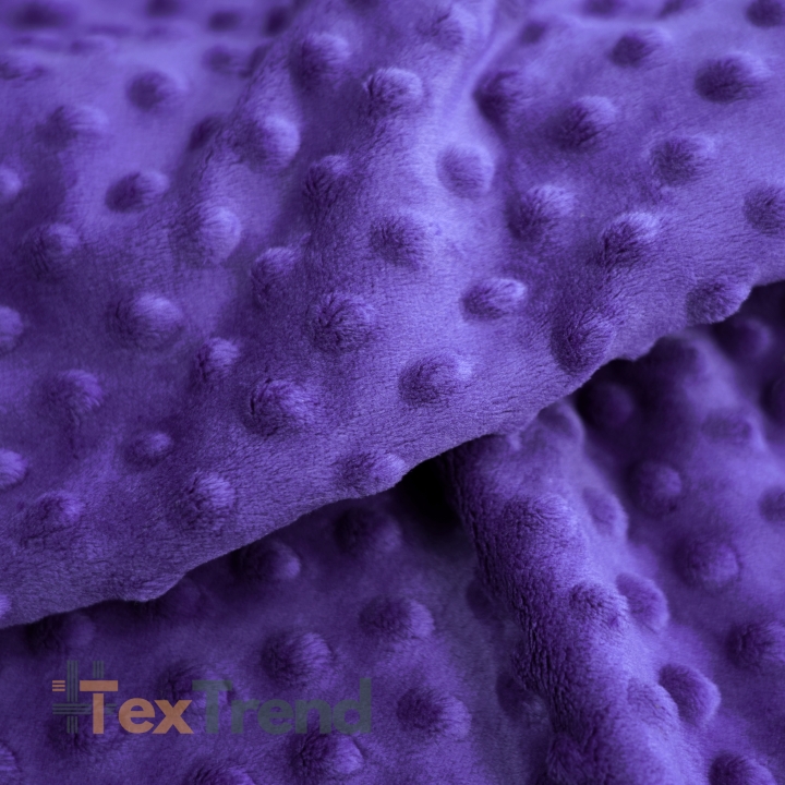 Minky Noppen Stoff / Minky Fleece – weich - 270g/m2 - dunkelviolett
