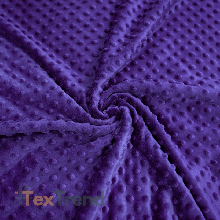 Minky Noppen Stoff / Minky Fleece – weich - 270g/m2 - dunkelviolett