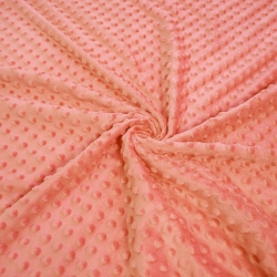 Minky Noppen Stoff / Minky Fleece – weich -270g/m2 - papaya