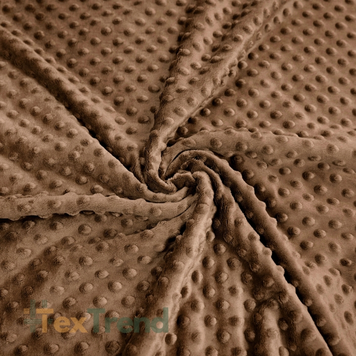 Minky Noppen Stoff / Minky Fleece – weich - 270g/m2 - hellbraun