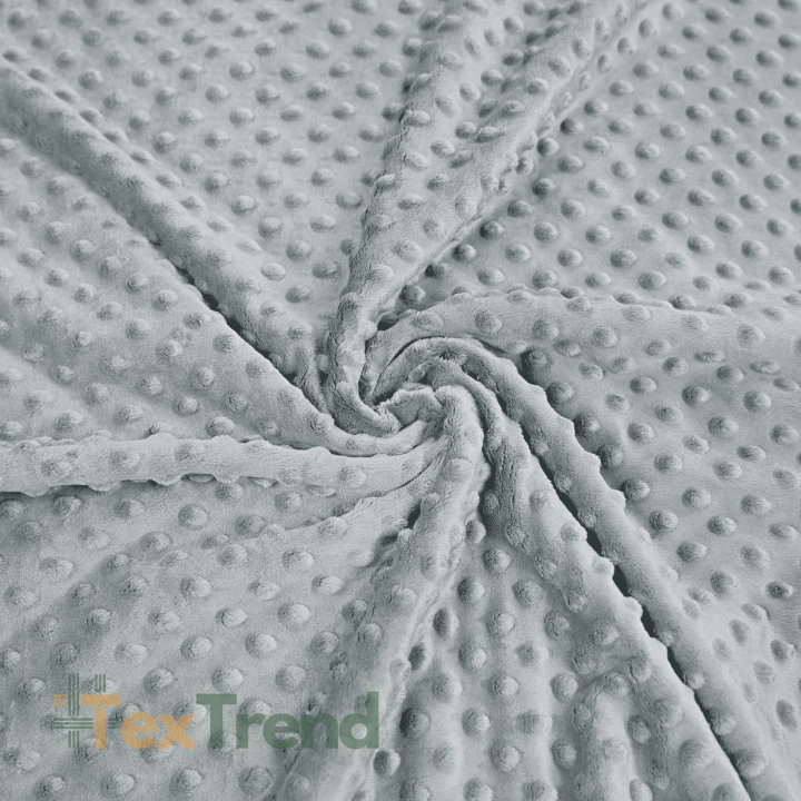 Minky Noppen Stoff / Minky Fleece – weich - silber (Light gray)