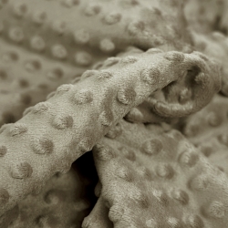 Minky Noppen Stoff / Minky Fleece – weich - Steinbraun (Vintage Khaki)