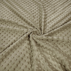Minky Noppen Stoff / Minky Fleece – weich - Steinbraun (Vintage Khaki)