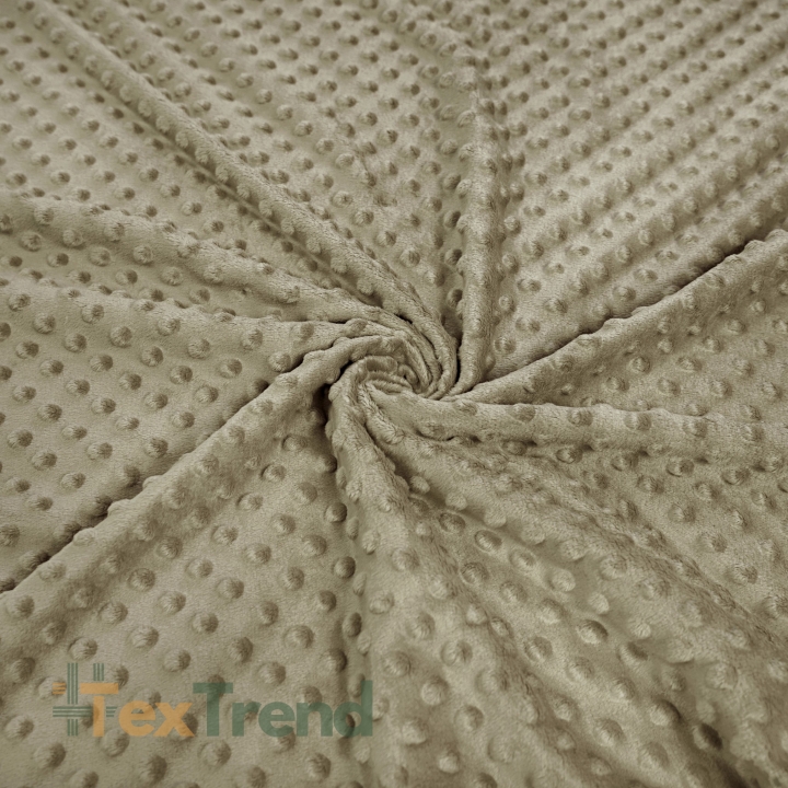 Minky Noppen Stoff / Minky Fleece – weich - Steinbraun (Vintage Khaki)