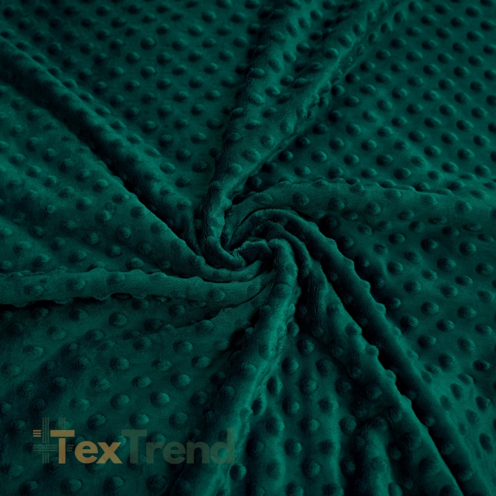 Minky Noppen Stoff / Minky Fleece – weich - 270g/m2 - flaschengrün