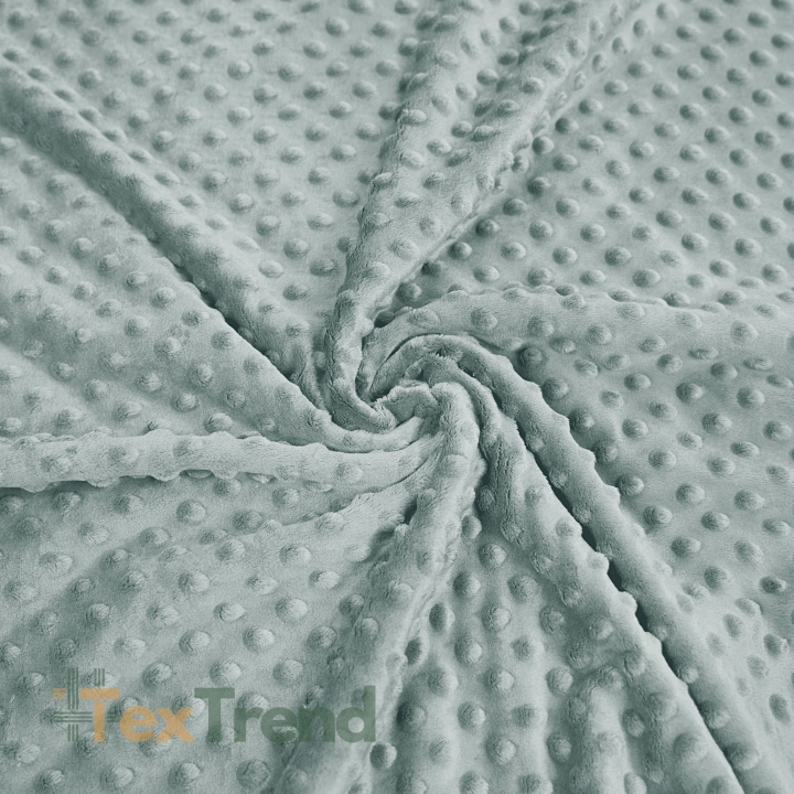 Minky Noppen Stoff / Minky Fleece – weich - Tauben grau (High Rise)