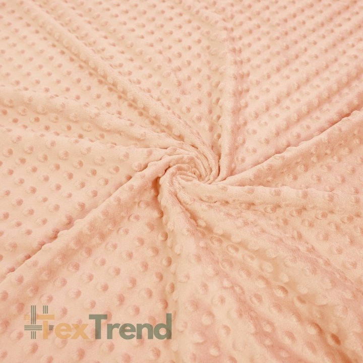 Minky Noppen Stoff / Minky Fleece – weich - Aprikose (Pale Dogwood)