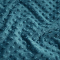 Minky Noppen Stoff / Minky Fleece – weich - dunkles Jeans (Dusty Blue)