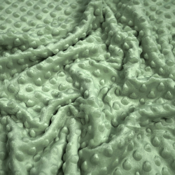 Minky Noppen Stoff / Minky Fleece – weich - Olivgrün (Moss Green)