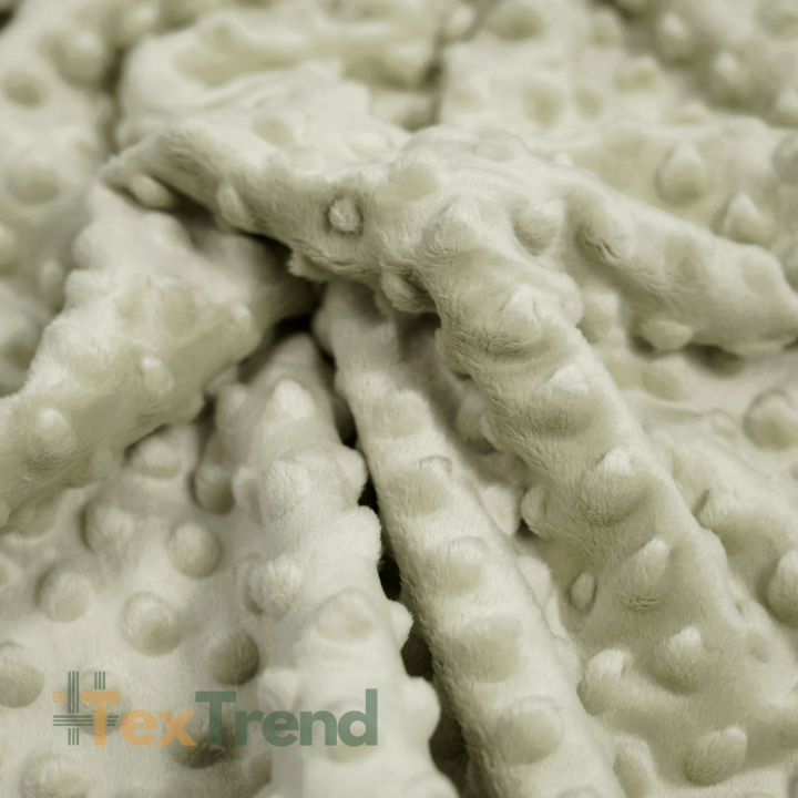 Minky Noppen Stoff / Minky Fleece – weich - kaltes Beige