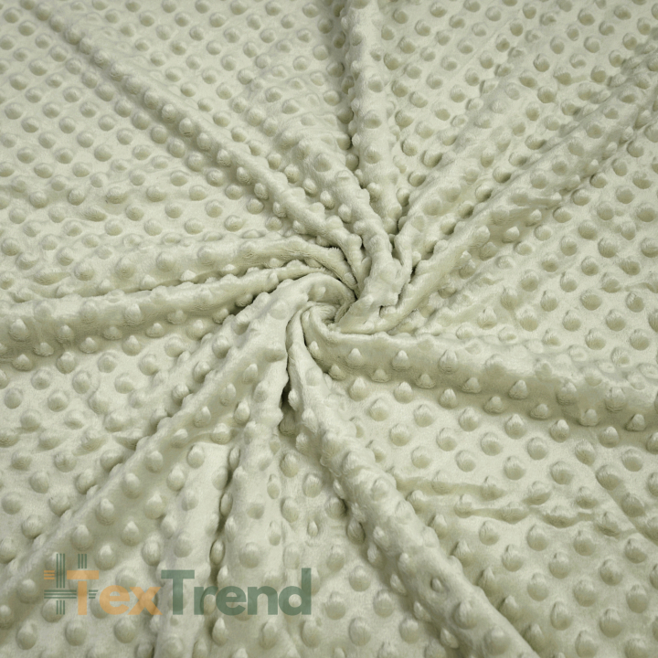 Minky Noppen Stoff / Minky Fleece – weich - kaltes Beige
