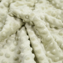 Minky Noppen Stoff / Minky Fleece – weich - warmer Beige