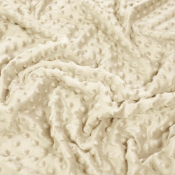 Minky Noppen Stoff / Minky Fleece – weich - perlmuttbeige