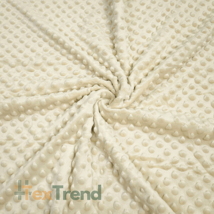 Minky Noppen Stoff / Minky Fleece – weich - perlmuttbeige