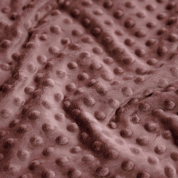 Minky Noppen Stoff / Minky Fleece – weich - kastanienbraun (Russet)