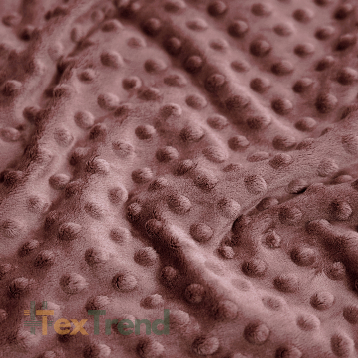 Minky Noppen Stoff / Minky Fleece – weich - kastanienbraun (Russet)