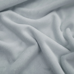 Minky Stoff / Minky Fleece – glatt – hellgrau (Glacier Gray)