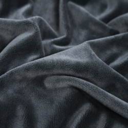 Minky Stoff / Minky Fleece – glatt – dunkelgrau (Smoked Pearl)