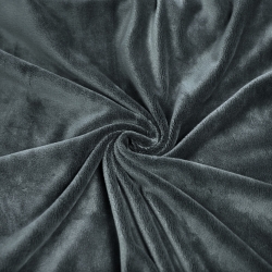 Minky Stoff / Minky Fleece – glatt – dunkelgrau (Smoked Pearl)