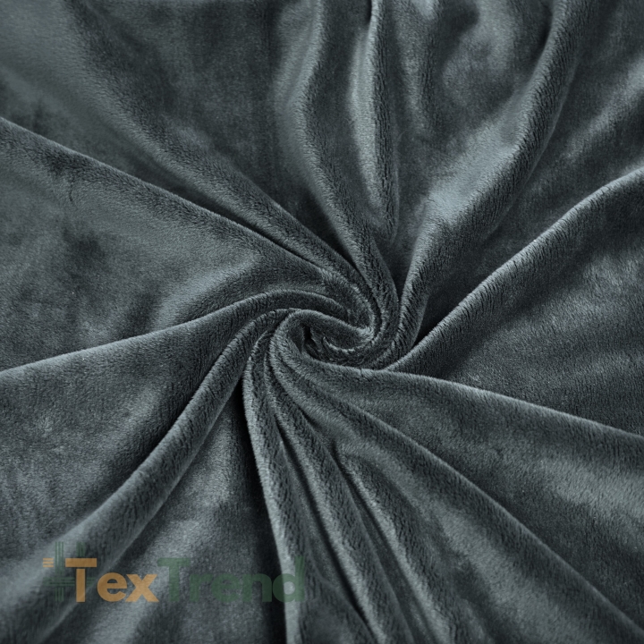 Minky Stoff / Minky Fleece – glatt – dunkelgrau (Smoked Pearl)