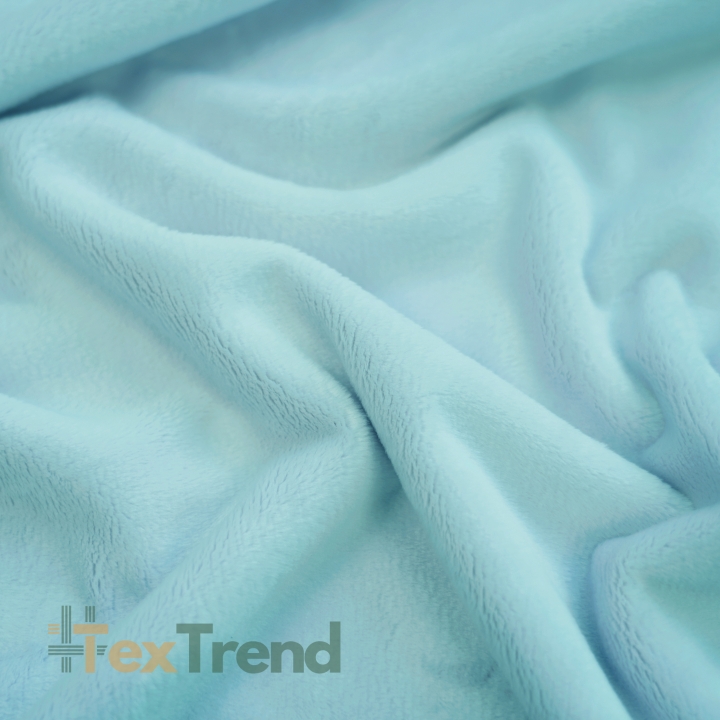 Minky Stoff / Minky Fleece – glatt – helltürkis (Gulf Stream)
