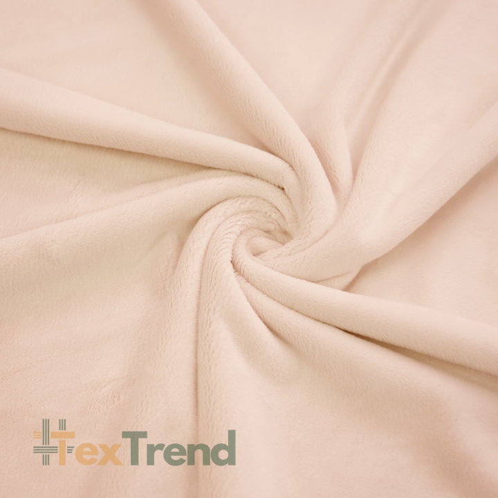 Minky Stoff / Minky Fleece – glatt – helles Aprikose (Soft Pink)