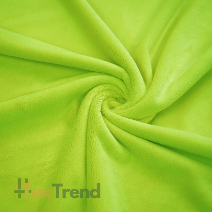 Minky Stoff / Minky Fleece – glatt – hellgrün (Jasmin Grün)