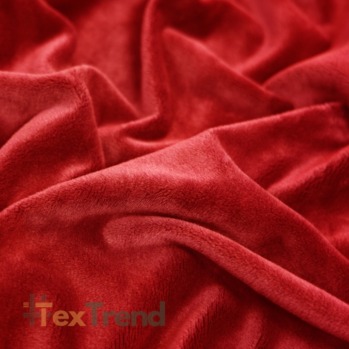 Minky Stoff / Minky Fleece – glatt – rot (Tomate)