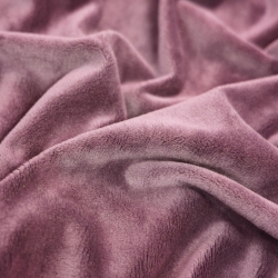 Minky Stoff / Minky Fleece – glatt – schmutzig rosa (Fingerhut)