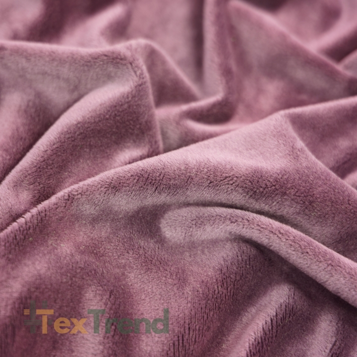 Minky Stoff / Minky Fleece – glatt – schmutzig rosa (Fingerhut)