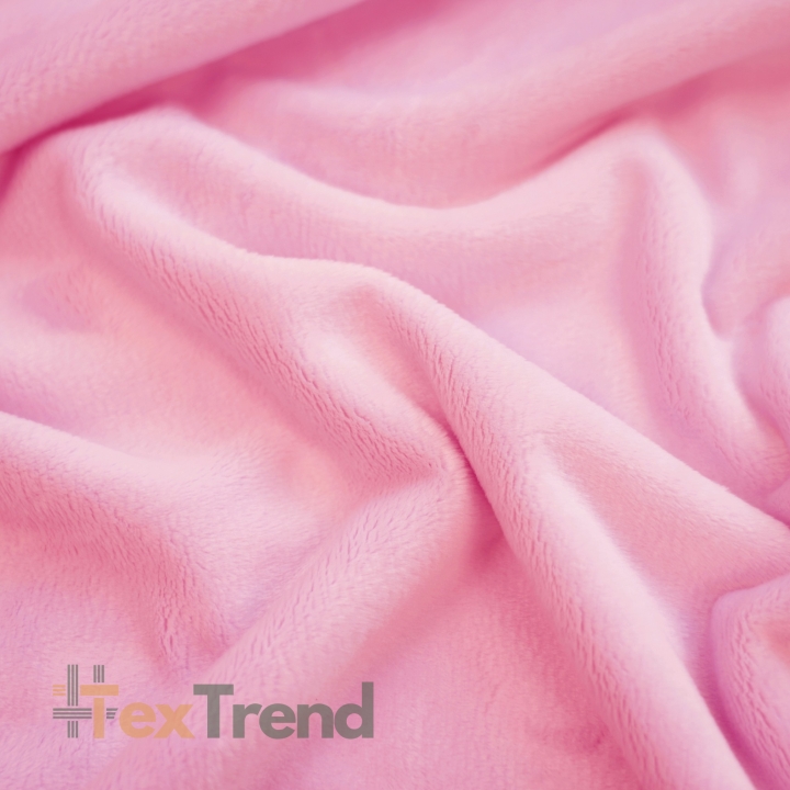 Minky Stoff / Minky Fleece – glatt – hellrosa (Candy pink)