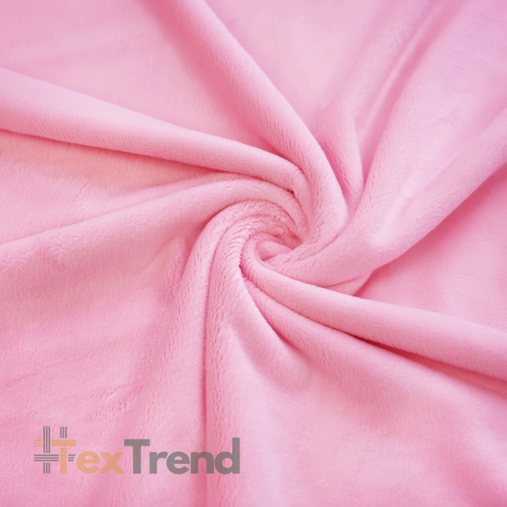 Minky Stoff / Minky Fleece – glatt – hellrosa (Candy pink)