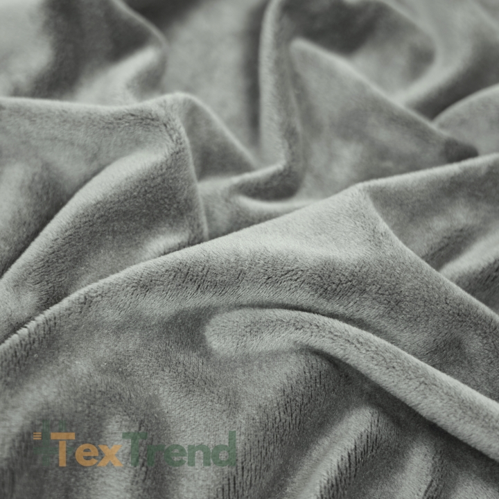 Minky Stoff / Minky Fleece – glatt – grau (Dapple gray)