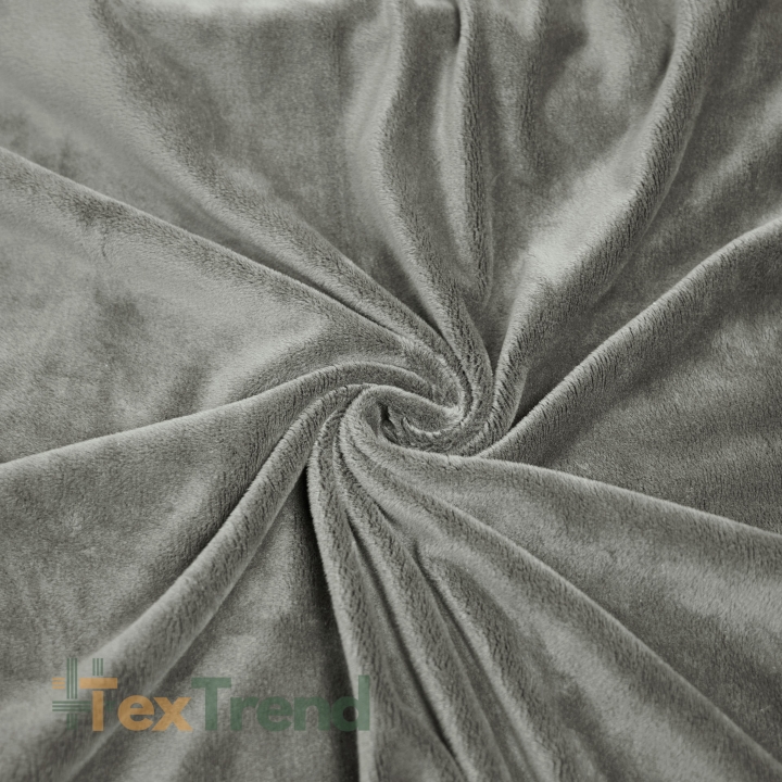 Minky Stoff / Minky Fleece – glatt – grau (Dapple gray)