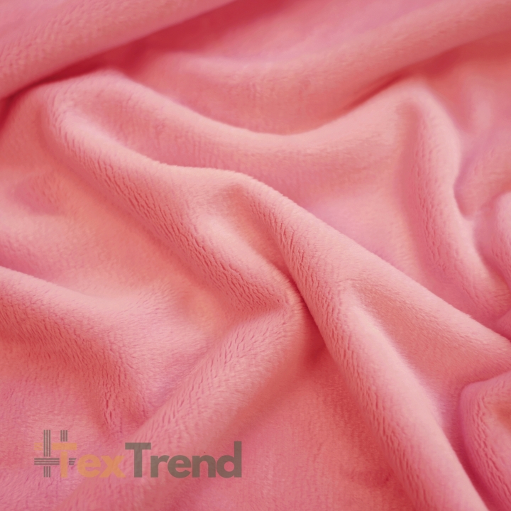 Minky Stoff / Minky Fleece – glatt – gefrorene Erdbeere