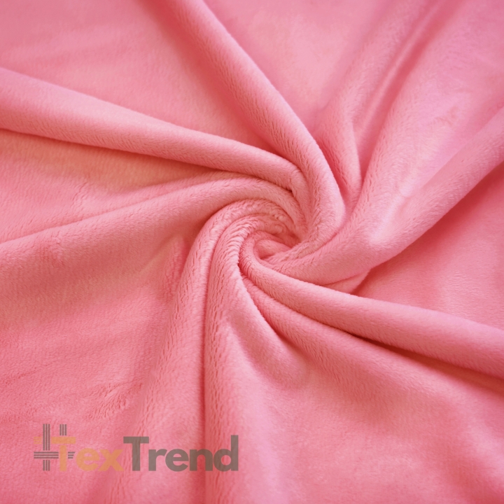 Minky Stoff / Minky Fleece – glatt – gefrorene Erdbeere