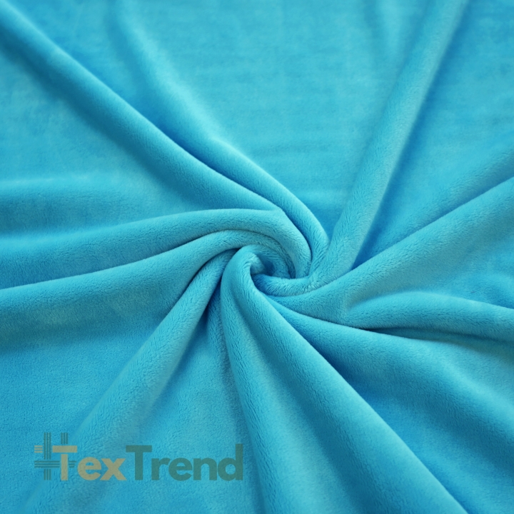 Minky Stoff / Minky Fleece – glatt – Türkis