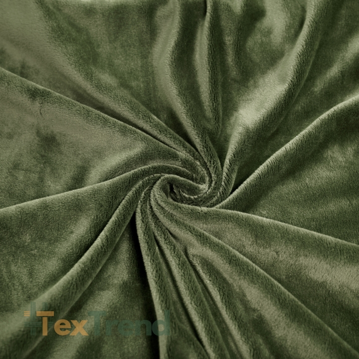 Minky Stoff / Minky Fleece – glatt – faulgrün