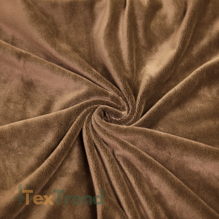 Minky Stoff / Minky Fleece – glatt – hellbraun (Toasted Coconut)