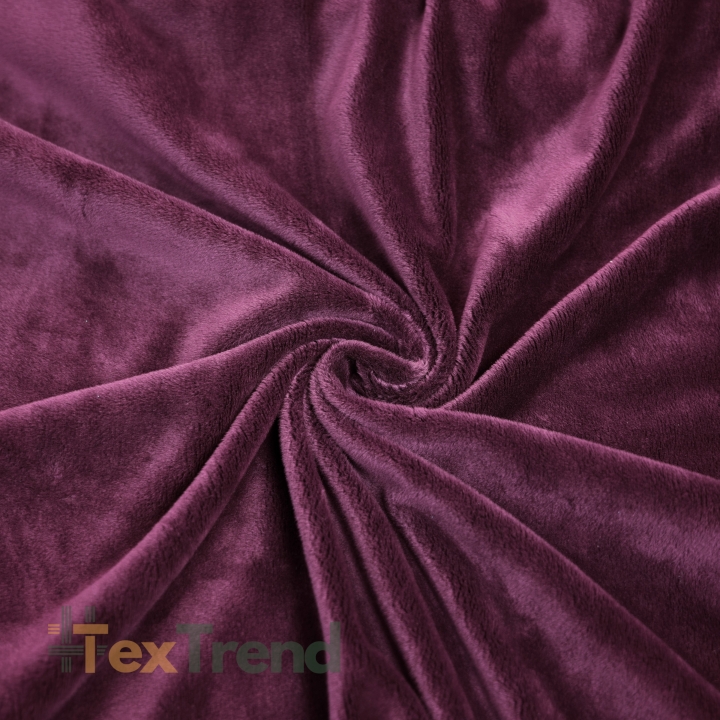 Minky Stoff / Minky Fleece – glatt – Aubergine (Grape Wine)