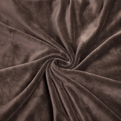 Minky Stoff / Minky Fleece – glatt – Kakao Braun (Cocoa Brown)