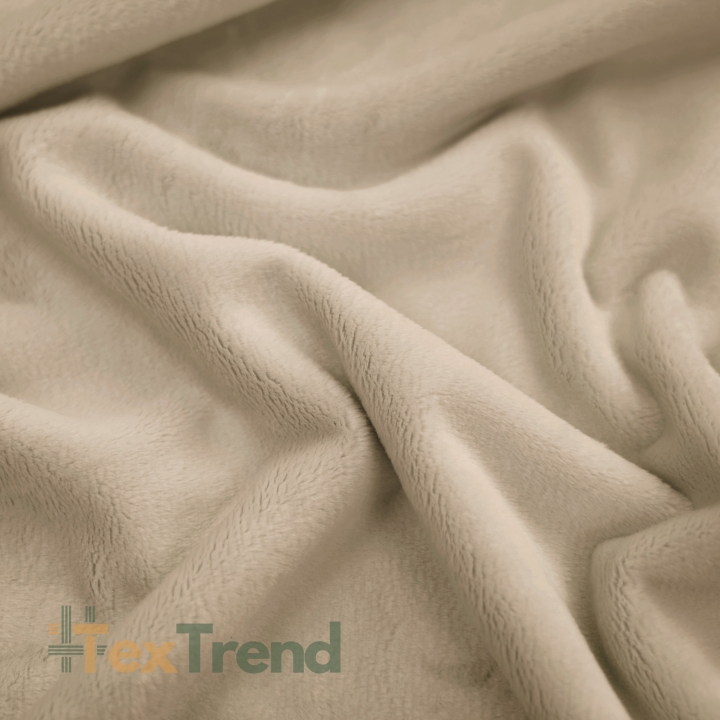 Minky Stoff / Minky Fleece – glatt – beige (Beige)