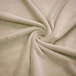 Minky Stoff / Minky Fleece – glatt – beige (Beige)
