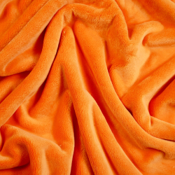 Minky Stoff / Minky Fleece – glatt – Orange (Nektarine)