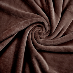 Minky Stoff / Minky Fleece – glatt – braun (Cappuccino)