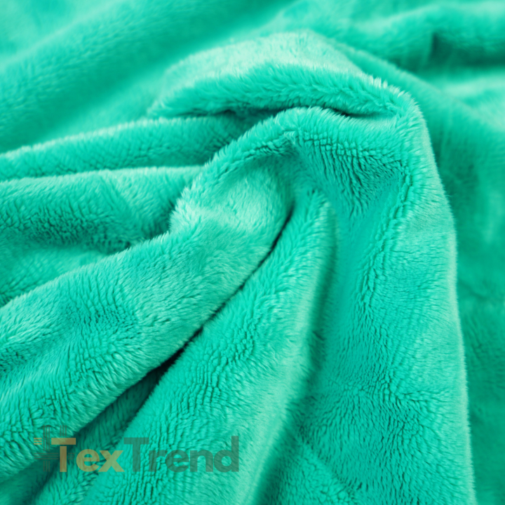 Minky Stoff / Minky Fleece – glatt – hellseeblau (Türkis)