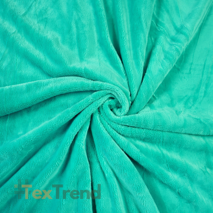 Minky Stoff / Minky Fleece – glatt – hellseeblau (Türkis)