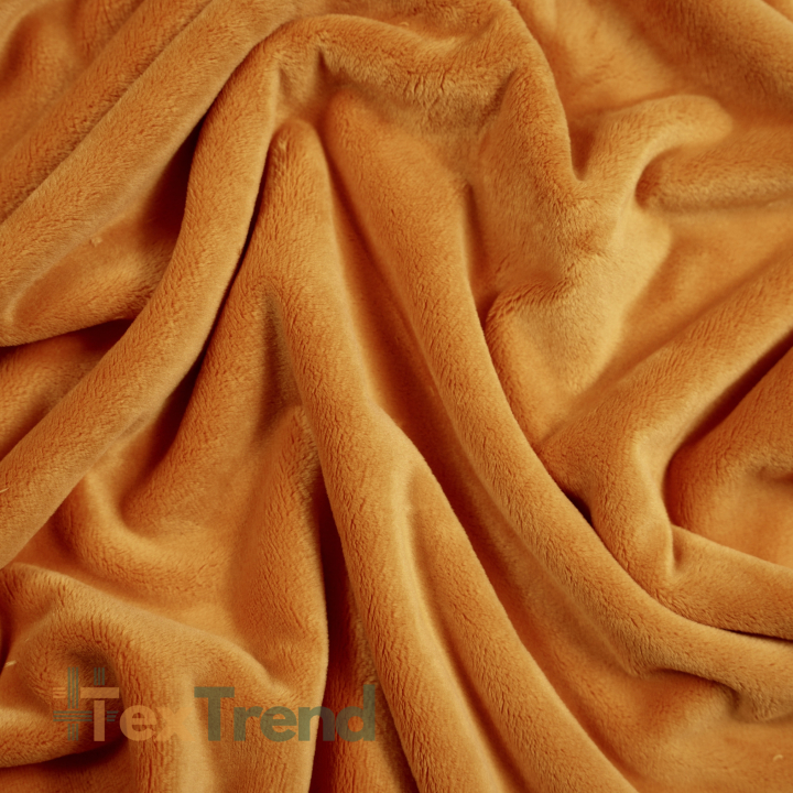 Minky Stoff / Minky Fleece – glatt – Kürbis (Pumpkin Spice)