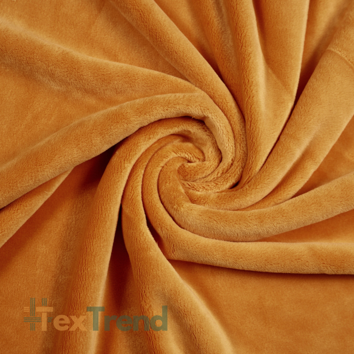 Minky Stoff / Minky Fleece – glatt – Kürbis (Pumpkin Spice)