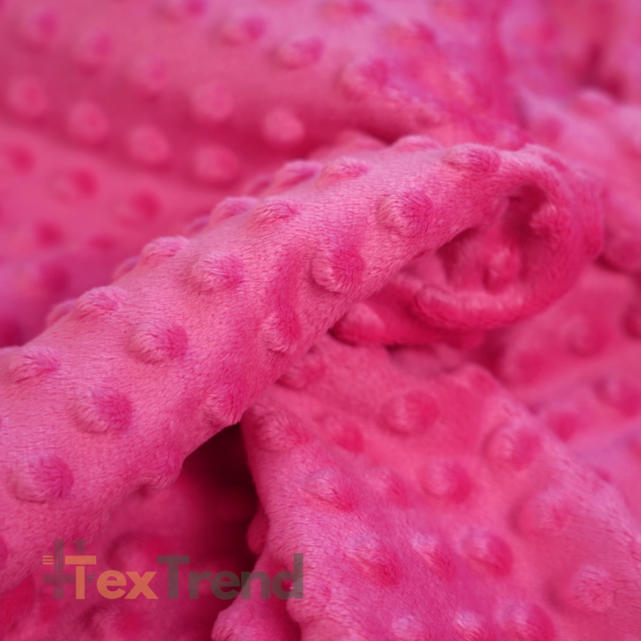 Minky Noppen Stoff / Minky Fleece – weich – fuchsia (Fuchsia)